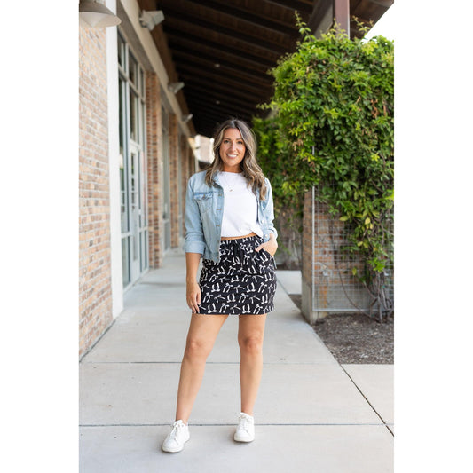 Ready to Ship | The Millie - White Bow Jogger Skirt