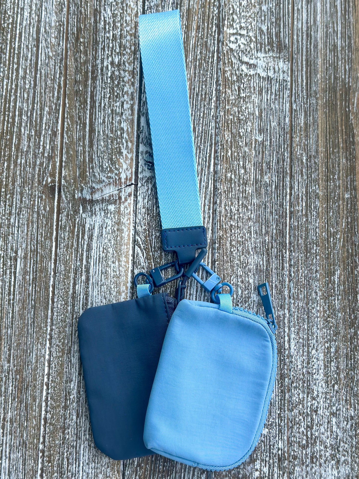 Dana's Dual Pouch Wallet Keychain "Navy-Blue"