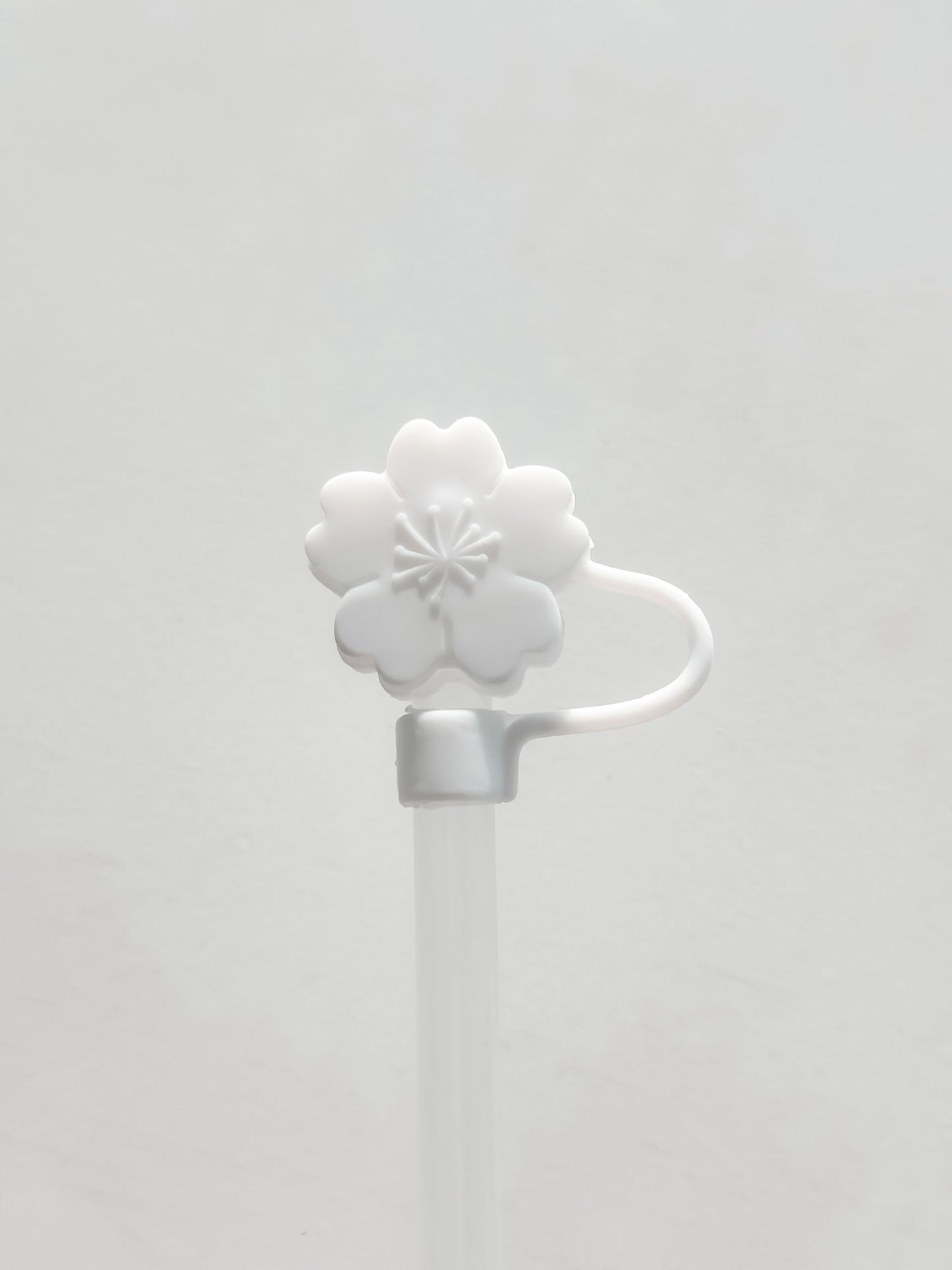 Straw Cover "White Flower"