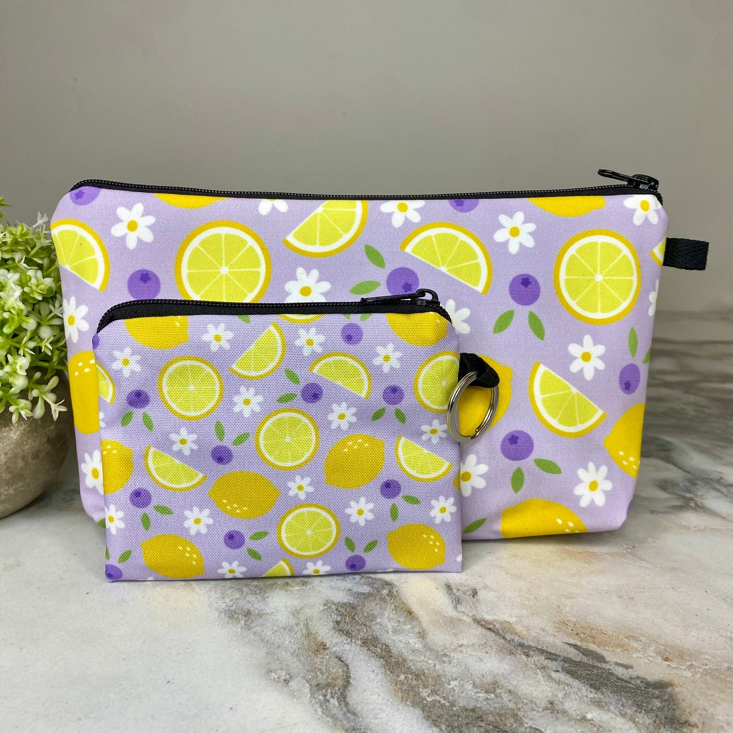 Pouch & Mini Pouch Bundled Set - Blueberry Lemon