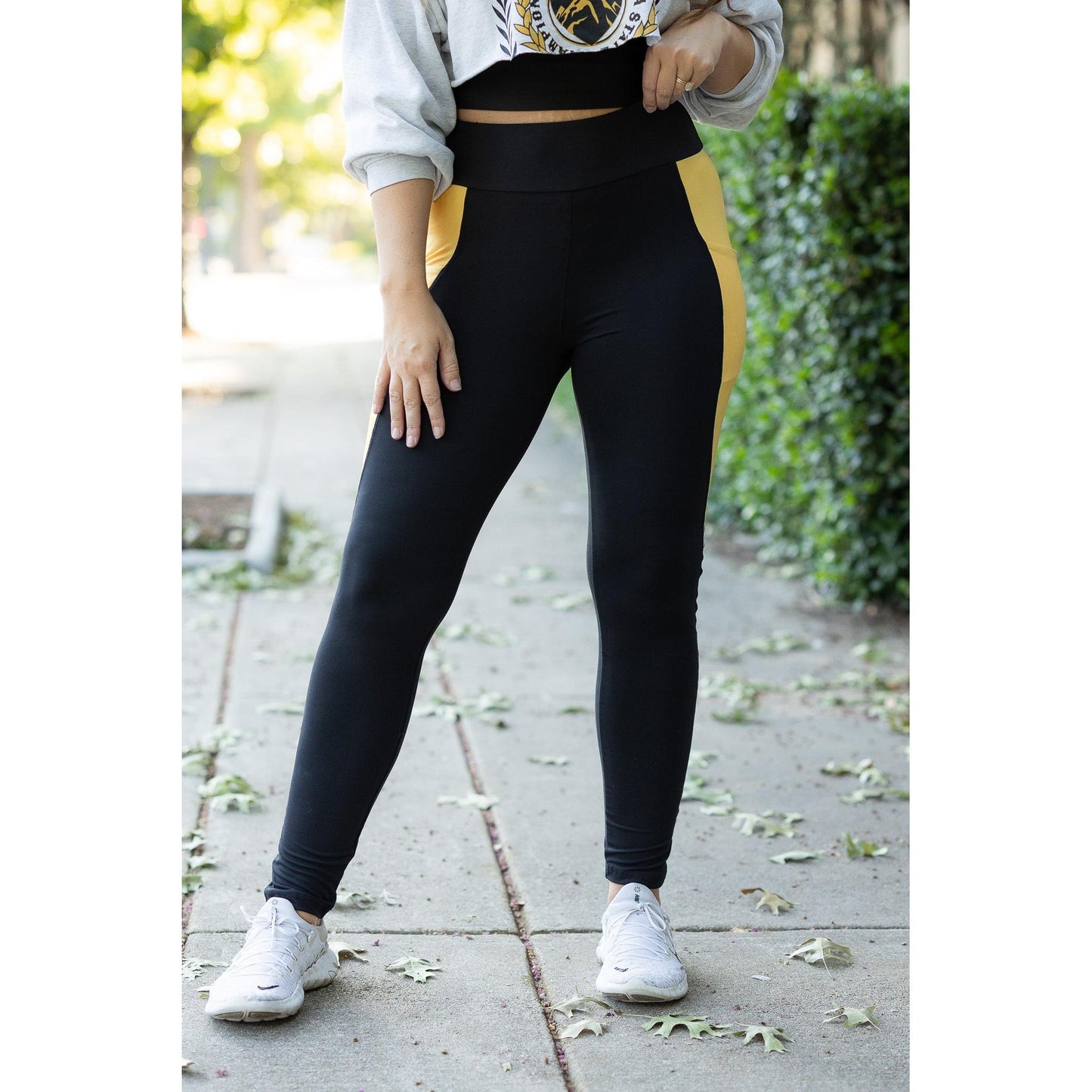 PreOrder | The Yasmine - Yellow Panel Full Length Leggings ROUND 2