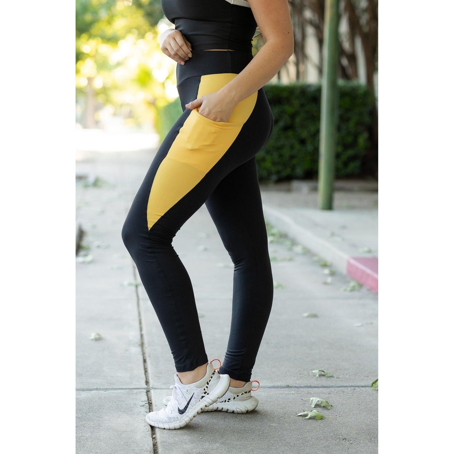 PreOrder | The Yasmine Yellow Panel Full Length Leggings ROUND 2