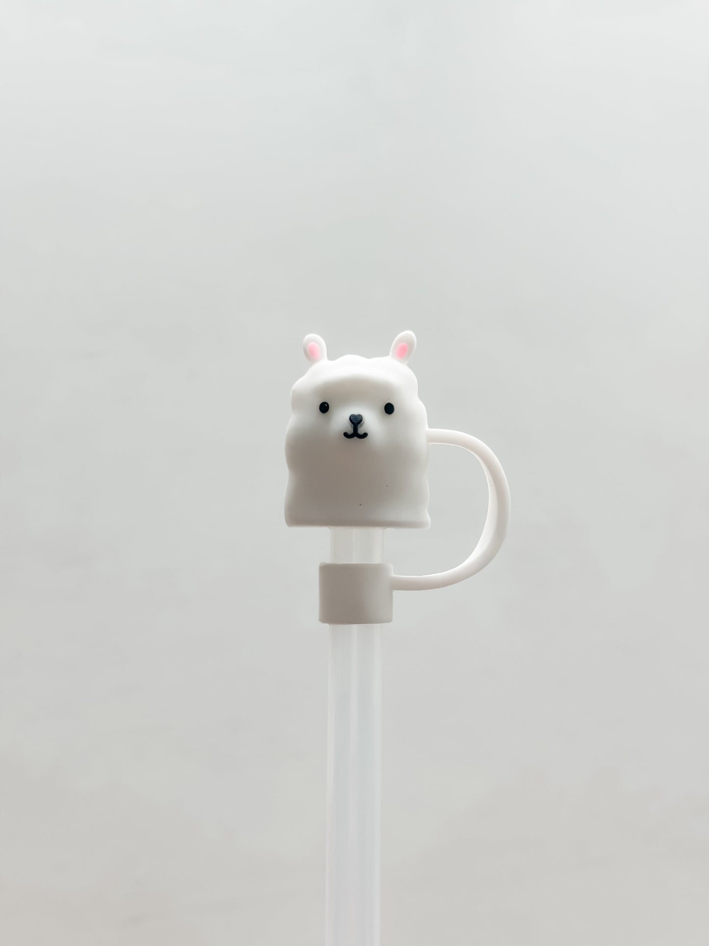 Straw Cover "White Alpaca"