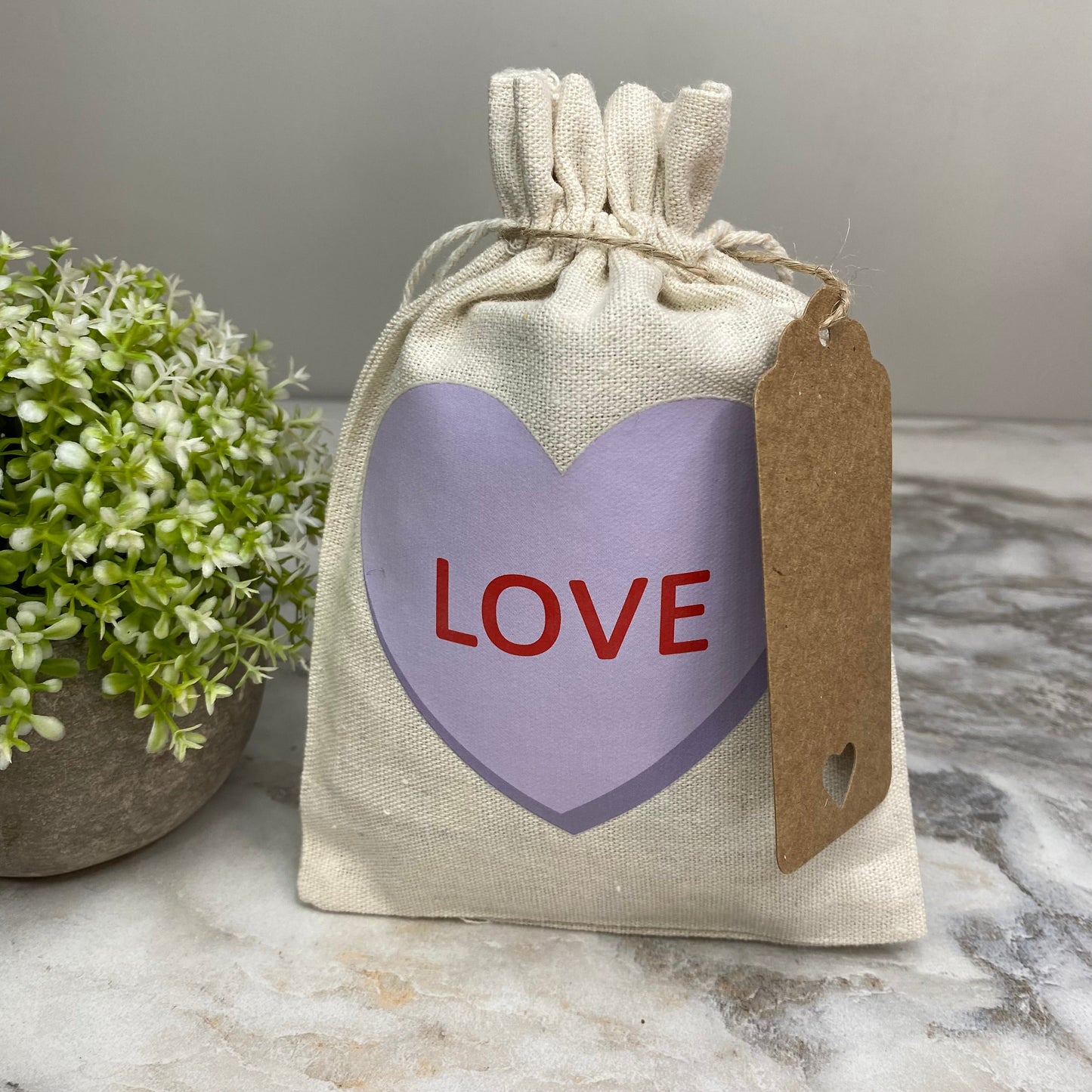 Mini Drawstring - Conversation Hearts Valentine’s Day