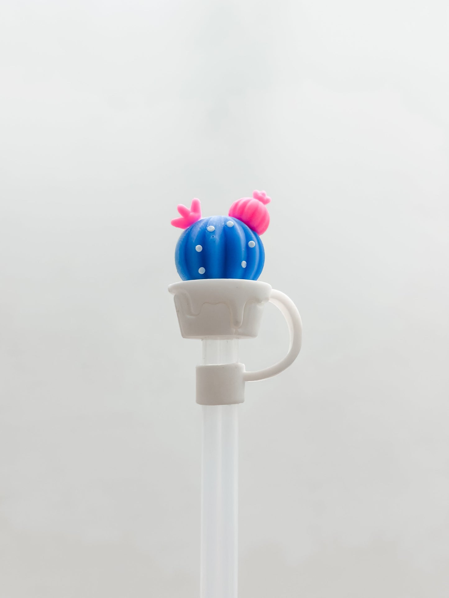Straw Cover "Blue Cactus"