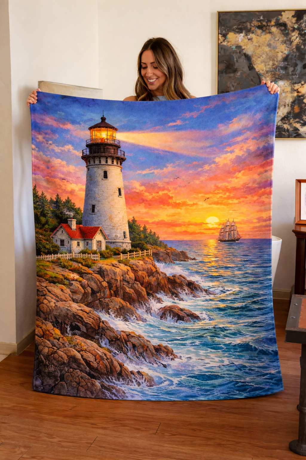 Ready to Ship | Lighthouse Blanket π