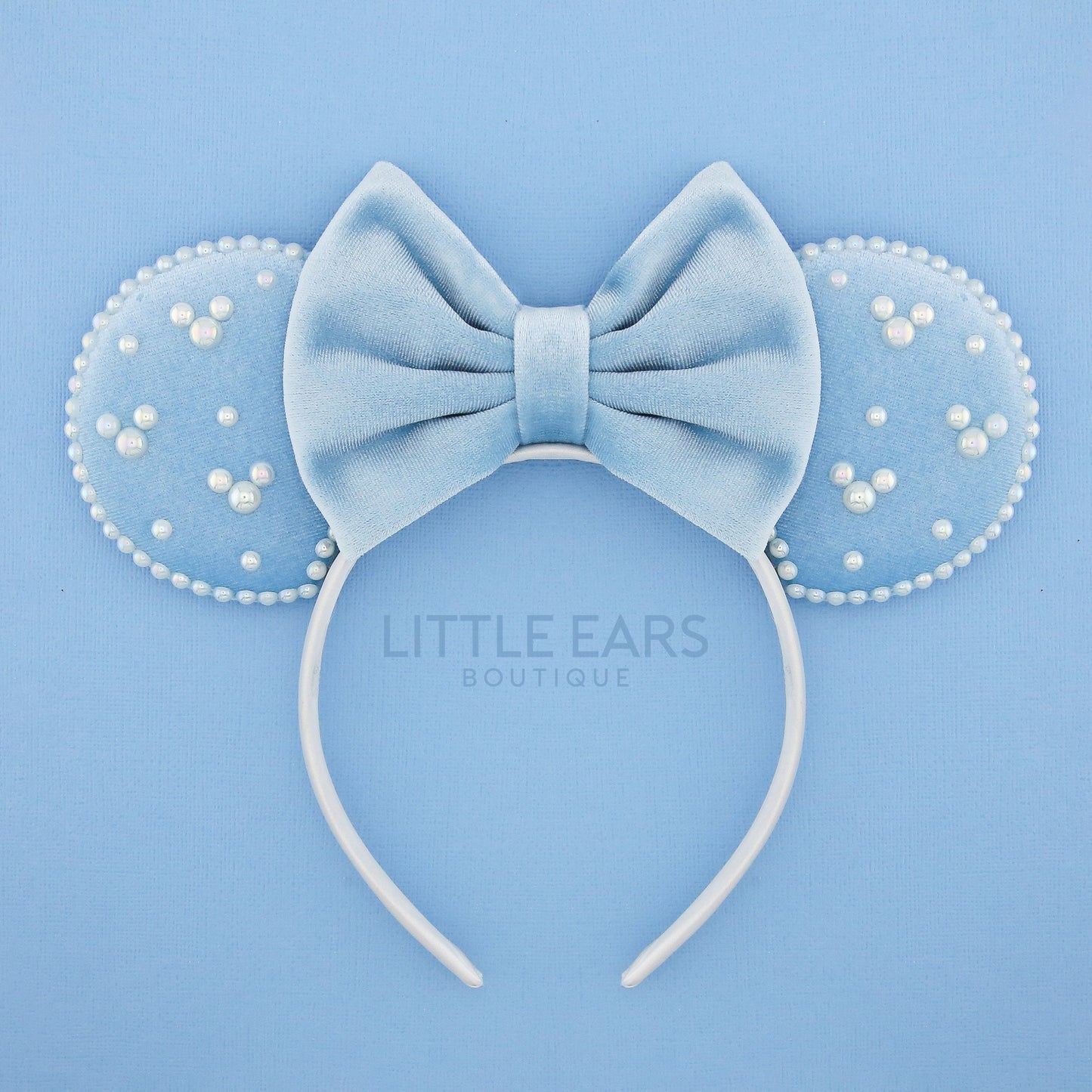 All Blue Pearls Mickey Ears