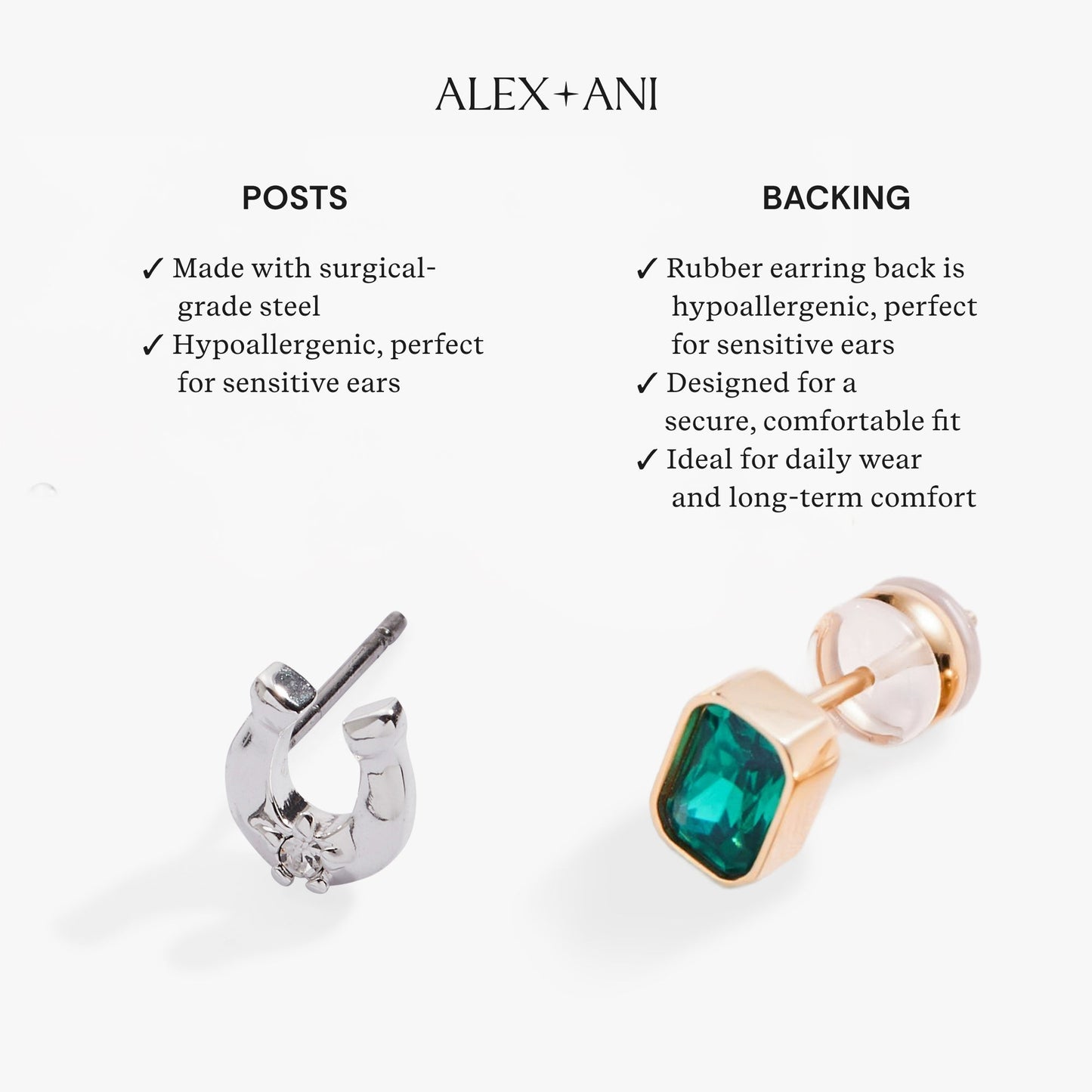 Crystal Cross Mini Stud Earrings
