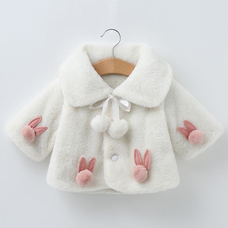 Princess Baby Girls Winter Thick Bownot Cloak Coat Flower for Childre With Flowers