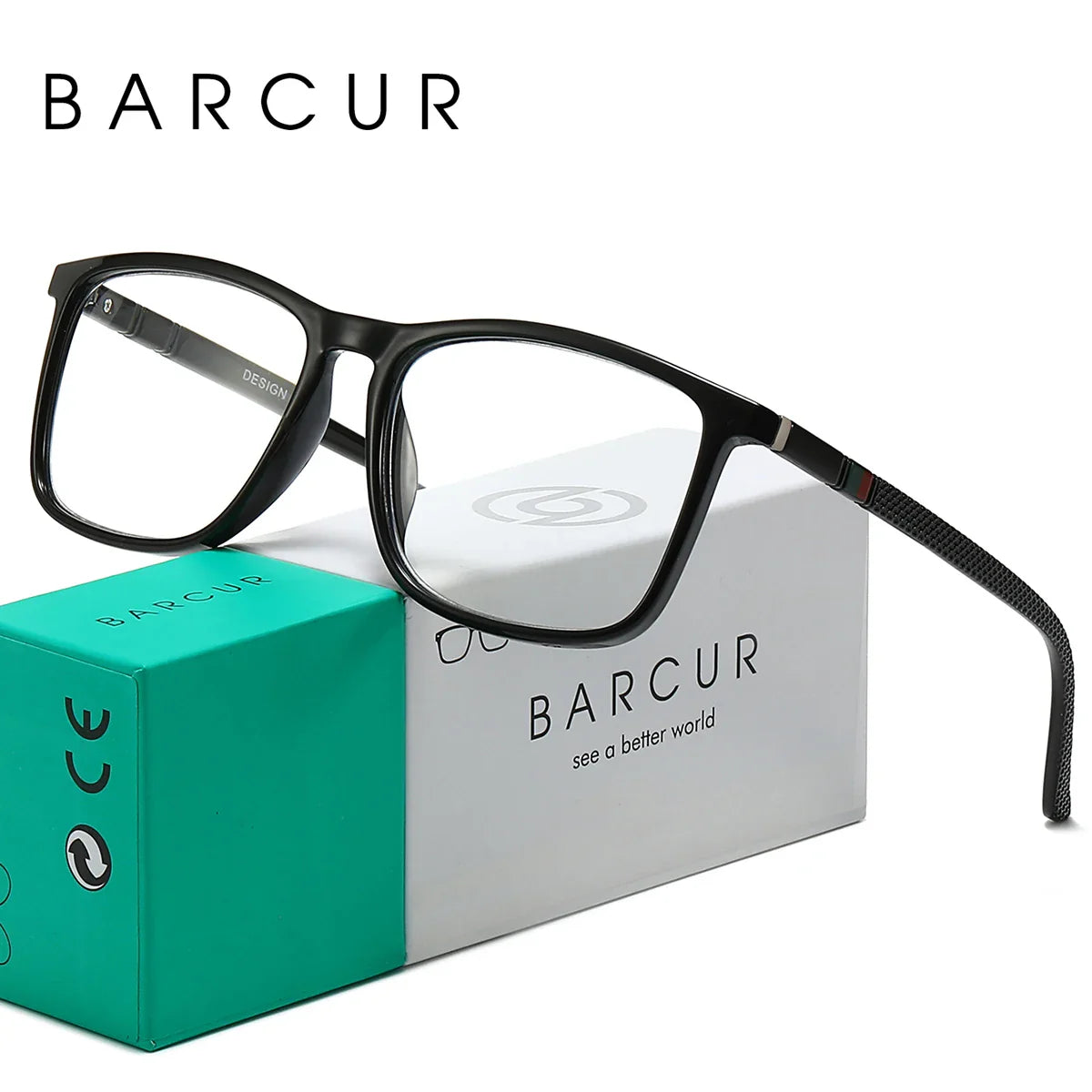 BARCUR Original Design Unisex Lightweight Reading Glasses – Classic and Comfortable Eye Protection for Men and Women Rectangle Frame