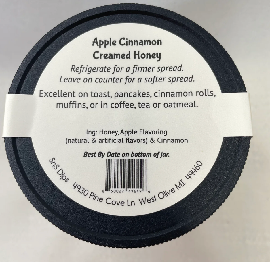 APPLE CINNAMON CREAMED HONEY