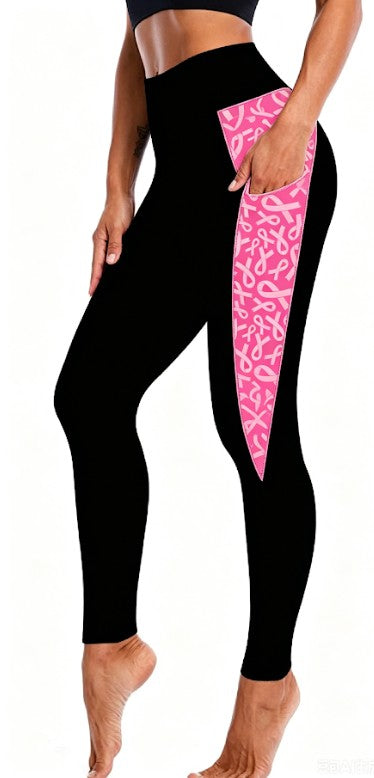 PreOrder | Breast Cancer Awareness Panel Leggings