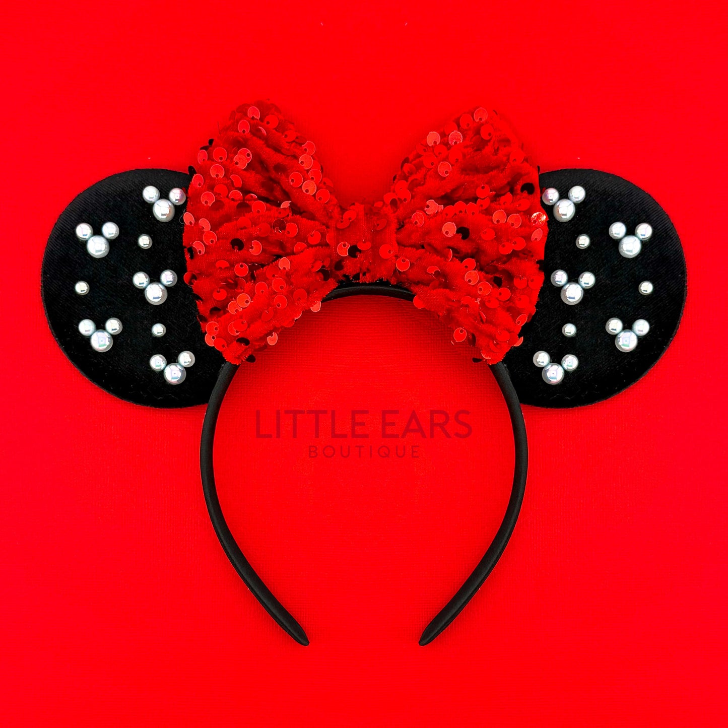Black Velvet Christmas Mickey Ears