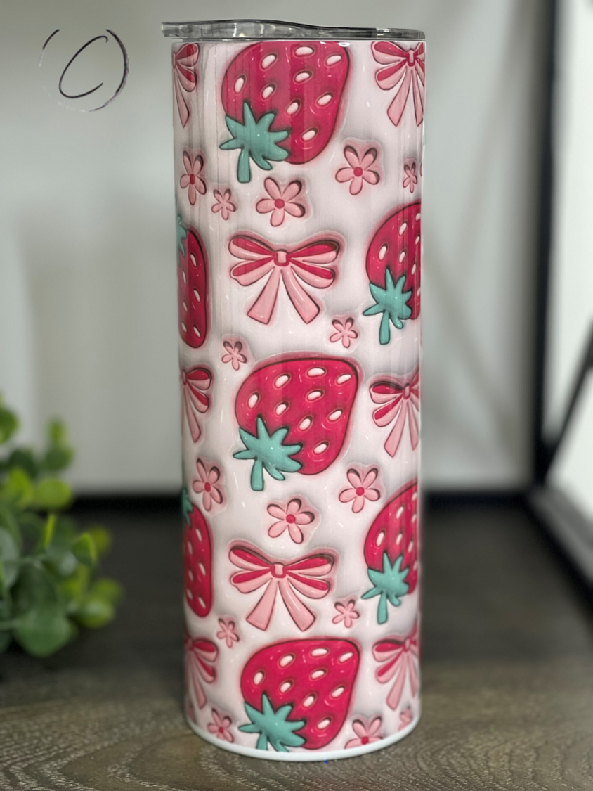 Strawberry Coquette 20oz Skinny Tumbler