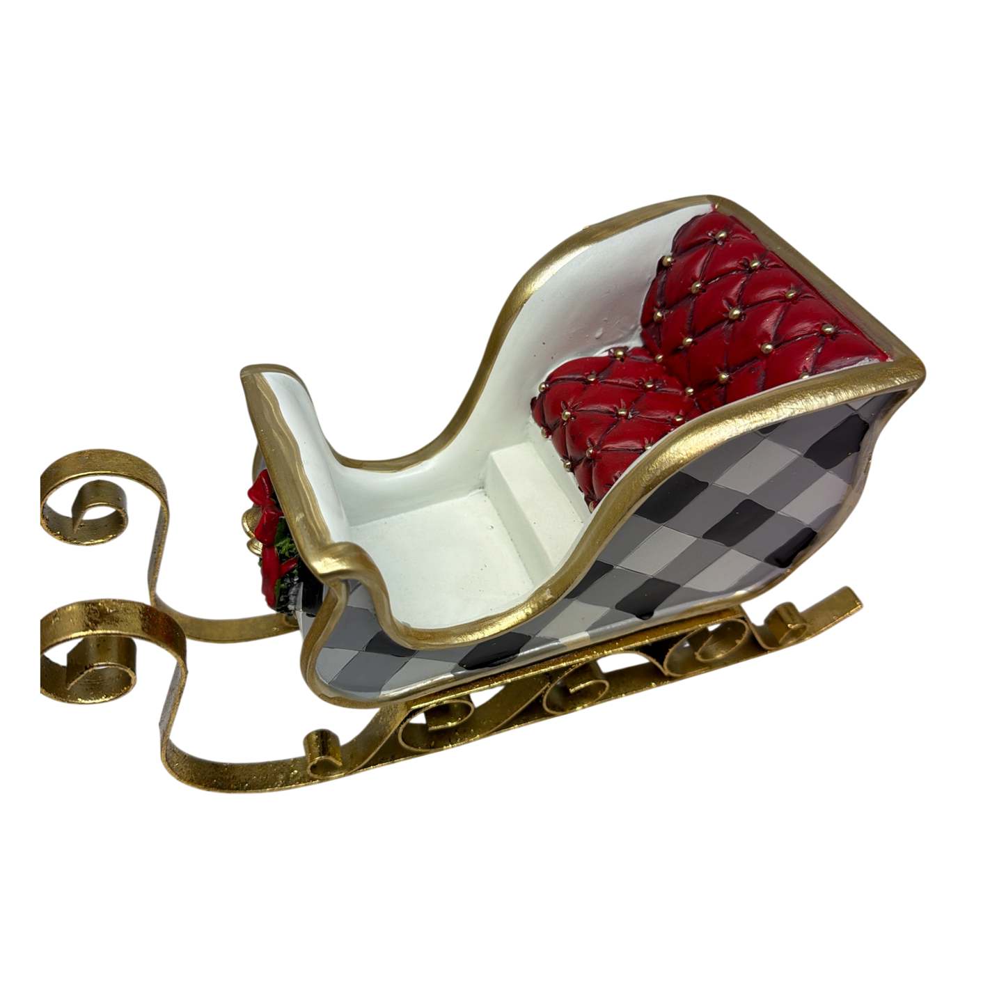 Black and White Holiday Sleigh - Medium