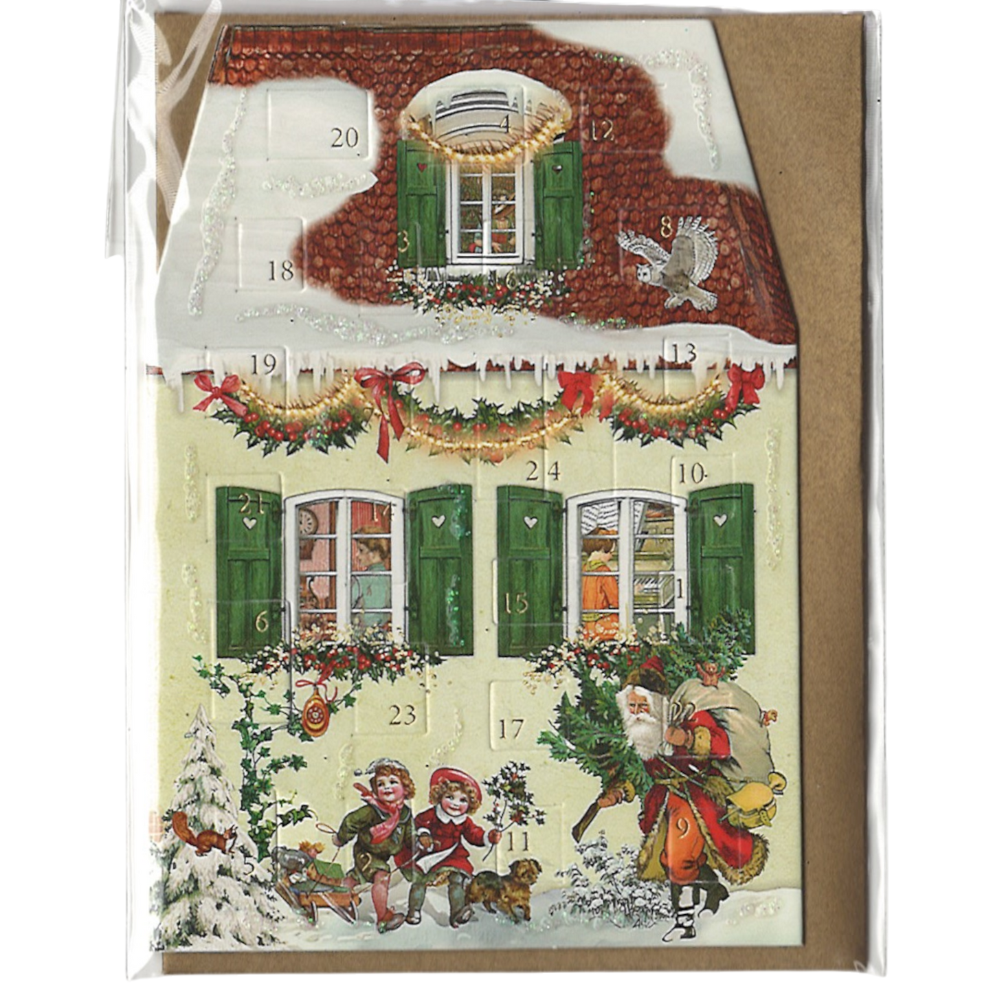 Miniature Advent Card - The Carolers' House
