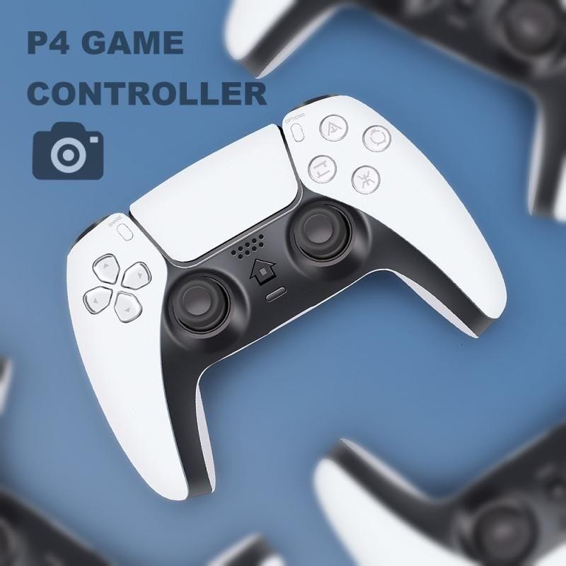 Black White Wireless Dual Sense Double Vibration Joystick Controller Compatible With PC Laptop For Gamers