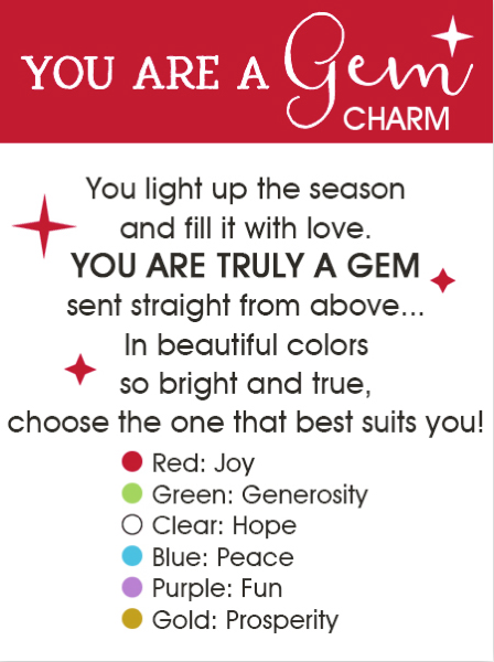 You Are A Gem Charm - Gold