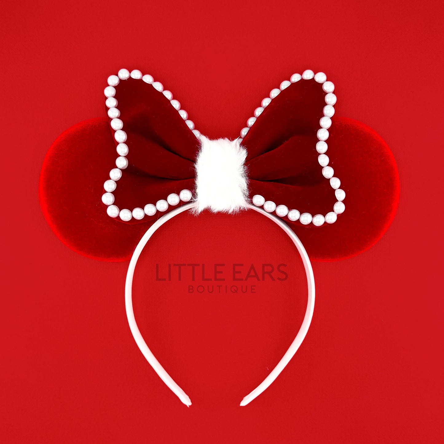 Christmas Bow Mickey Ears