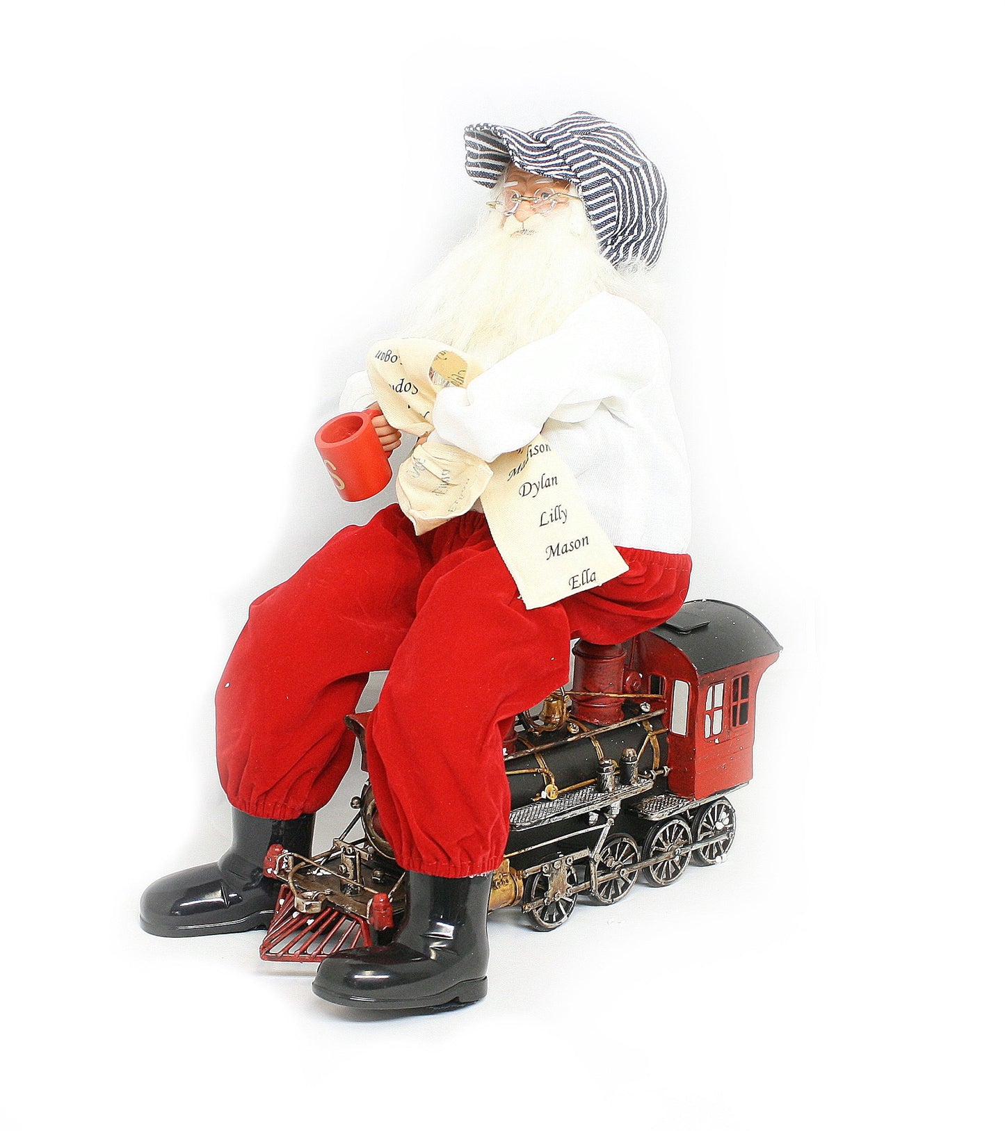 Santa On Train Figurine