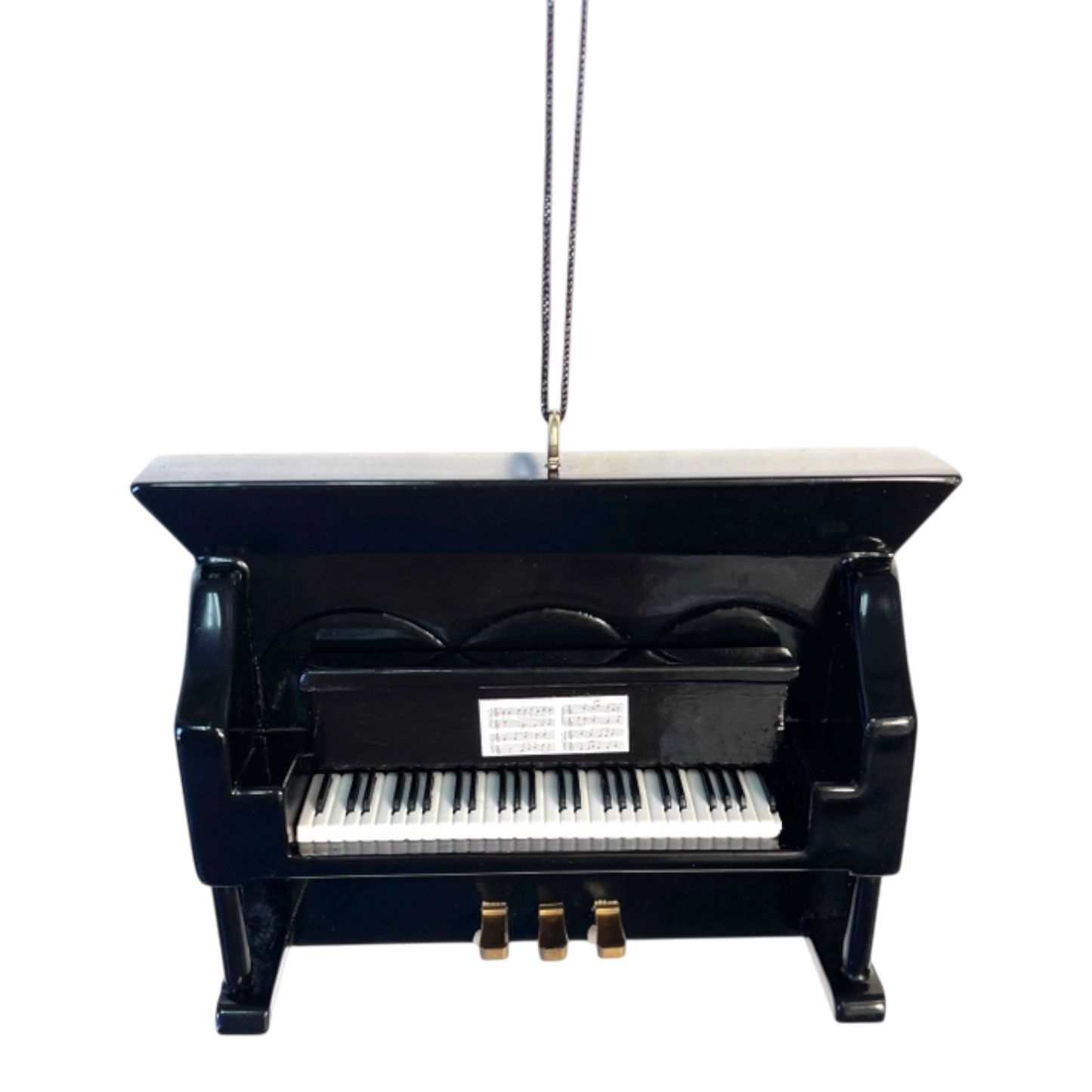 Black Upright Piano Ornament