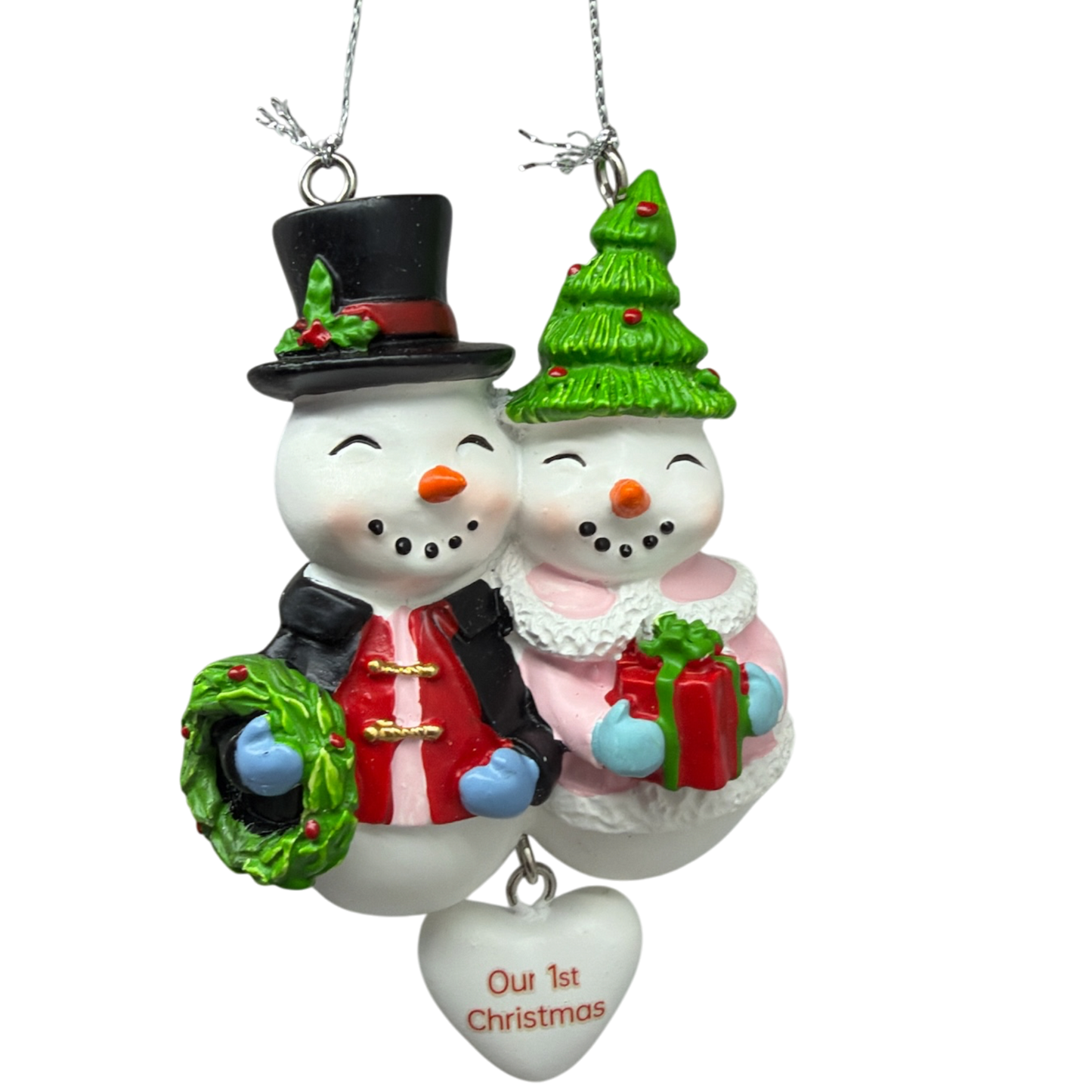 Snowman Couple 1st Christmas Ornament