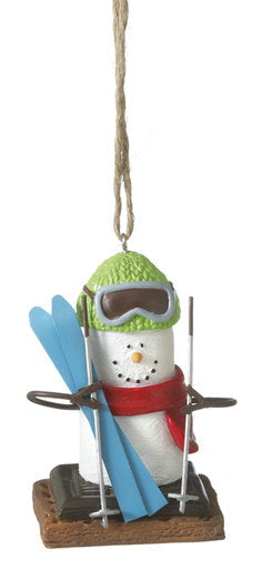 S'mores Winter Sport Ornament - Skiing