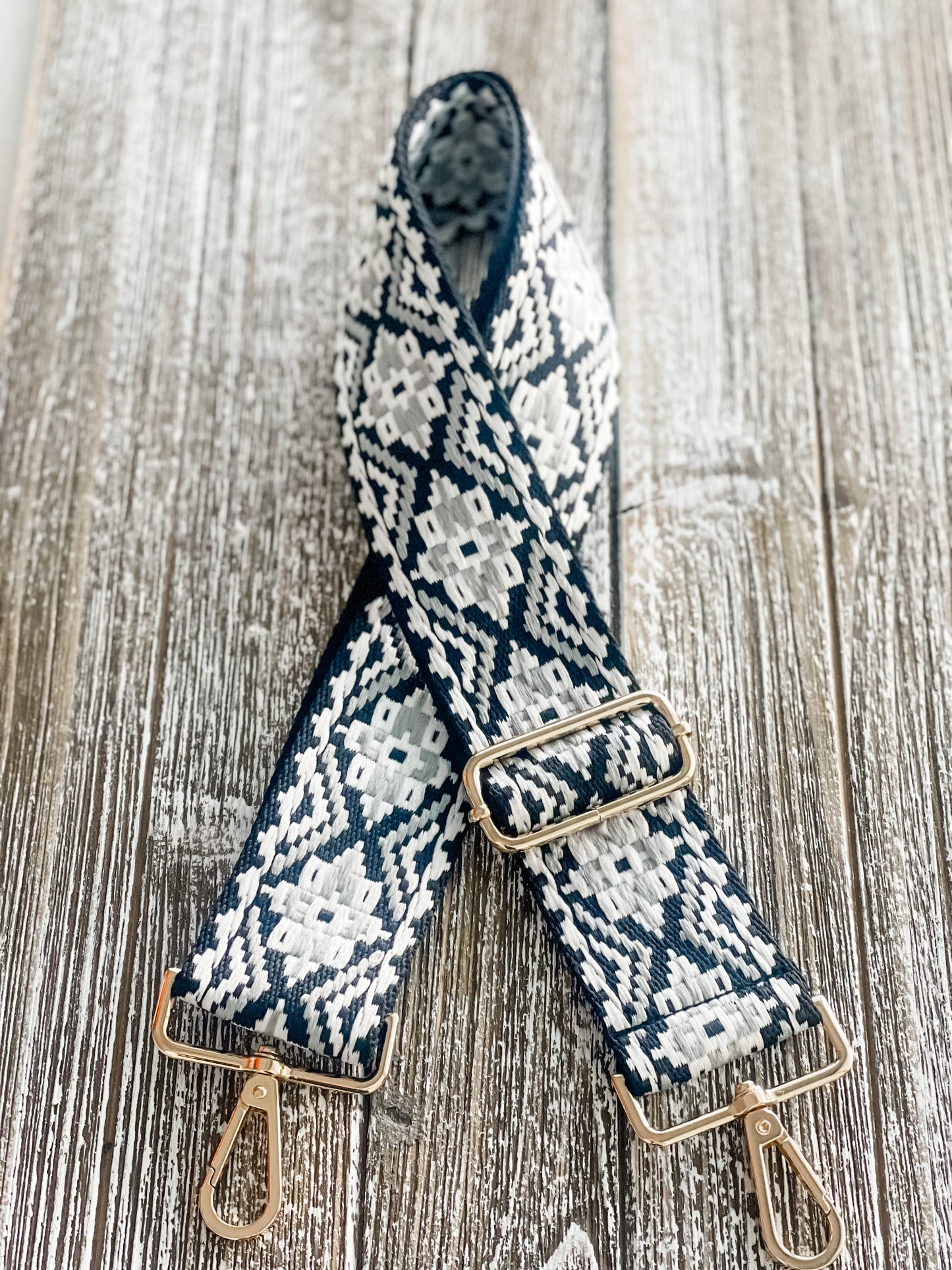 Crossbody Guitar Strap "Gray Flair"