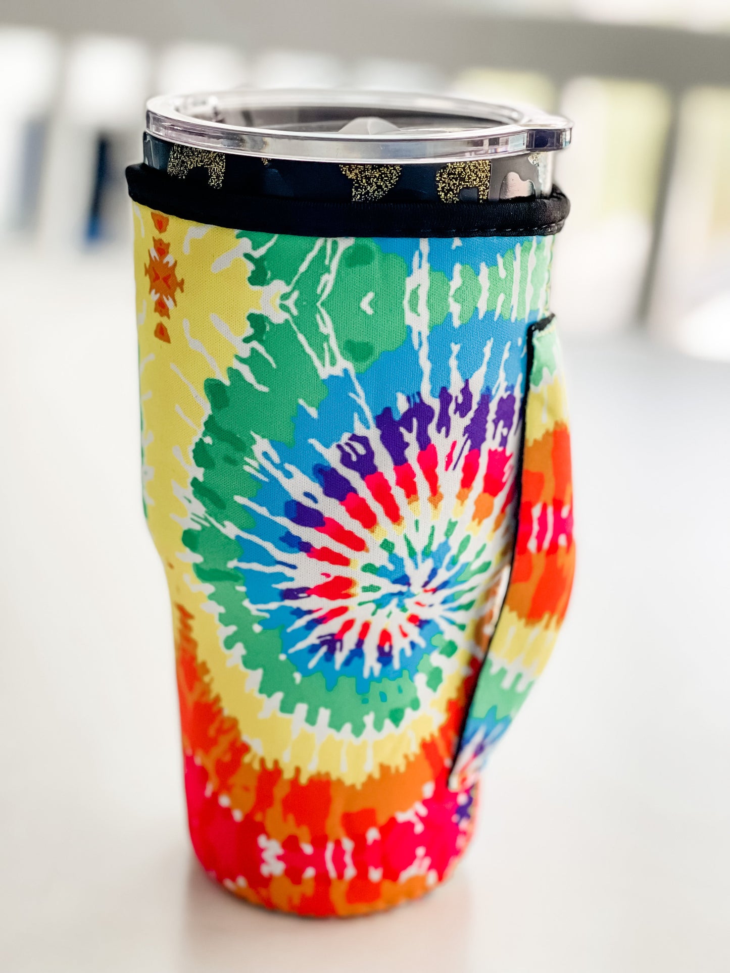 Tumbler Sleeve With Handle "Tie Dye"