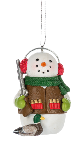 Snowman Duck Hunter Ornament