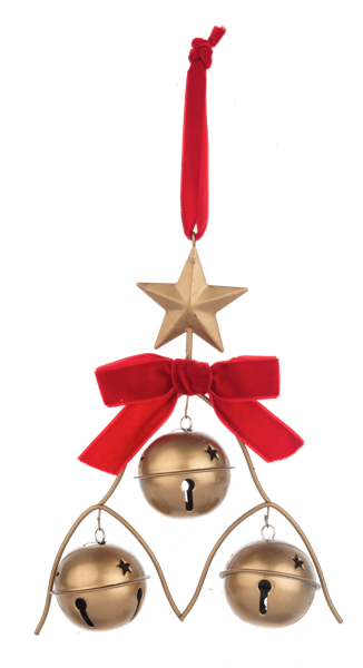 Jingle Bell Ornament - Gold