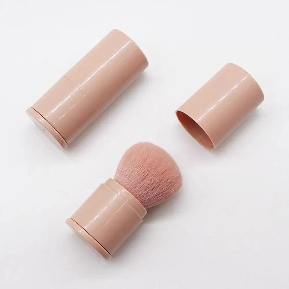 New Luxury Convenient And Retractable Makeup Brush One Large Powder Blush Brush With Lid Full Set Of Beauty Tools Convenient