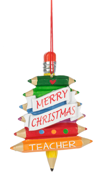 Teacher Ornament - Merry Christmas