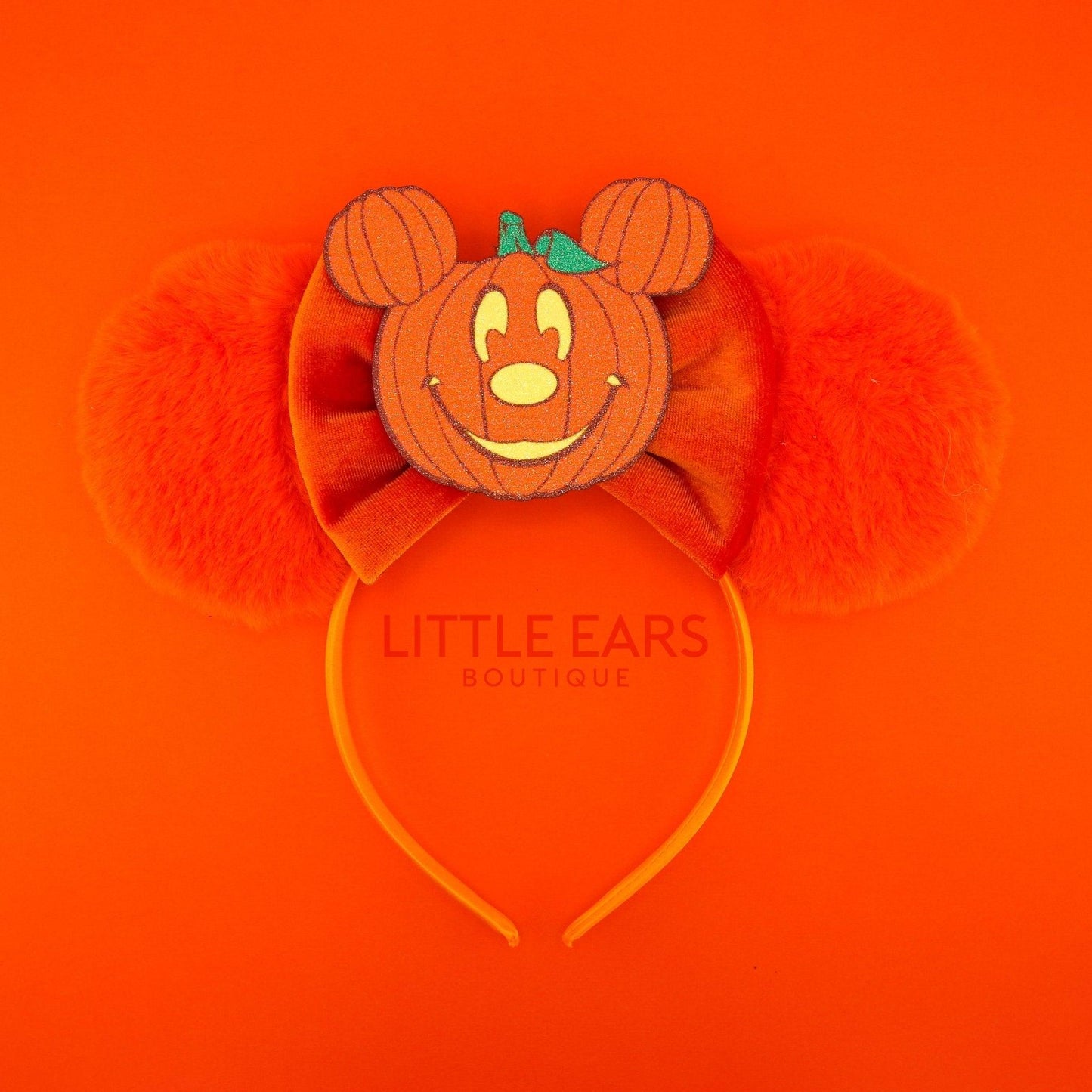 Pink Pumpkin Fur Halloween Ears