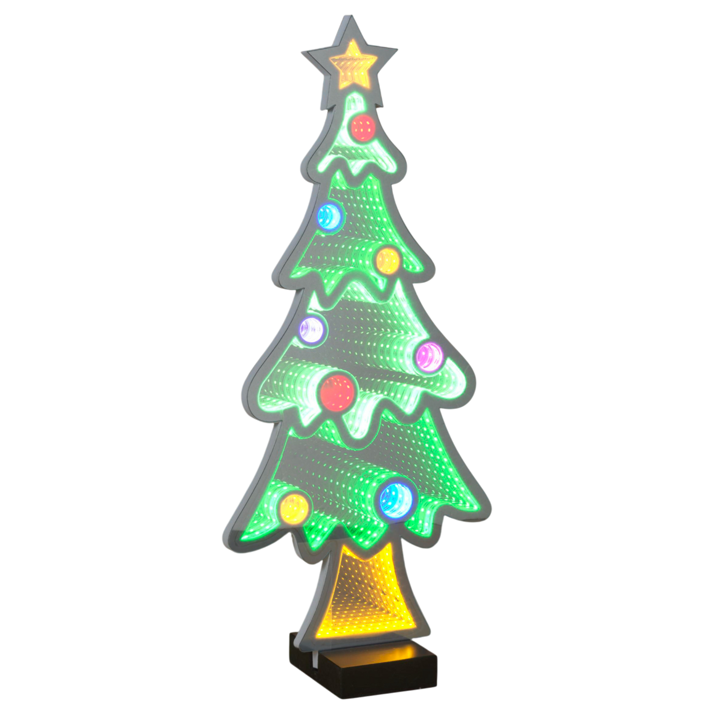 Infinity Lighted Holiday Tree – 33 Inch with Wood Base