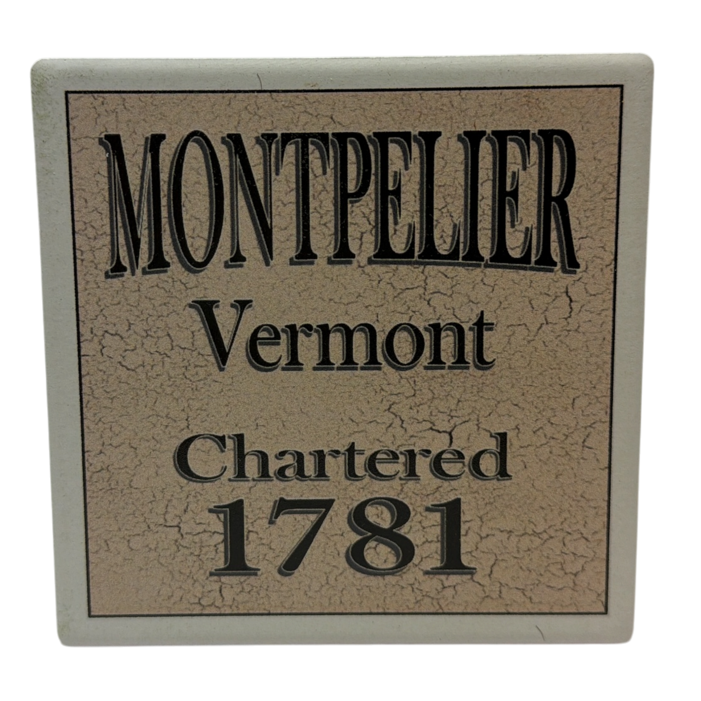 Local Towns Ceramic Coaster - Montpelier