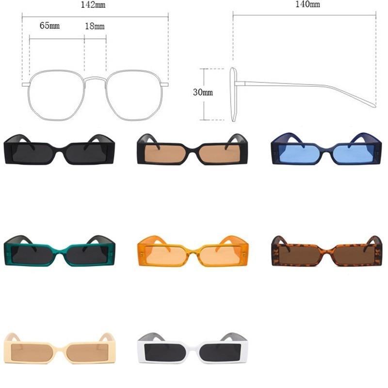 Rectangle Retro Sunglasses Trendy Small Rectangle Sunglasses Women Men Vintage Thick Frame Small Square Glasses n Small Glasses For Men Modern Design Lightweight Frames Sunglasses For Summer