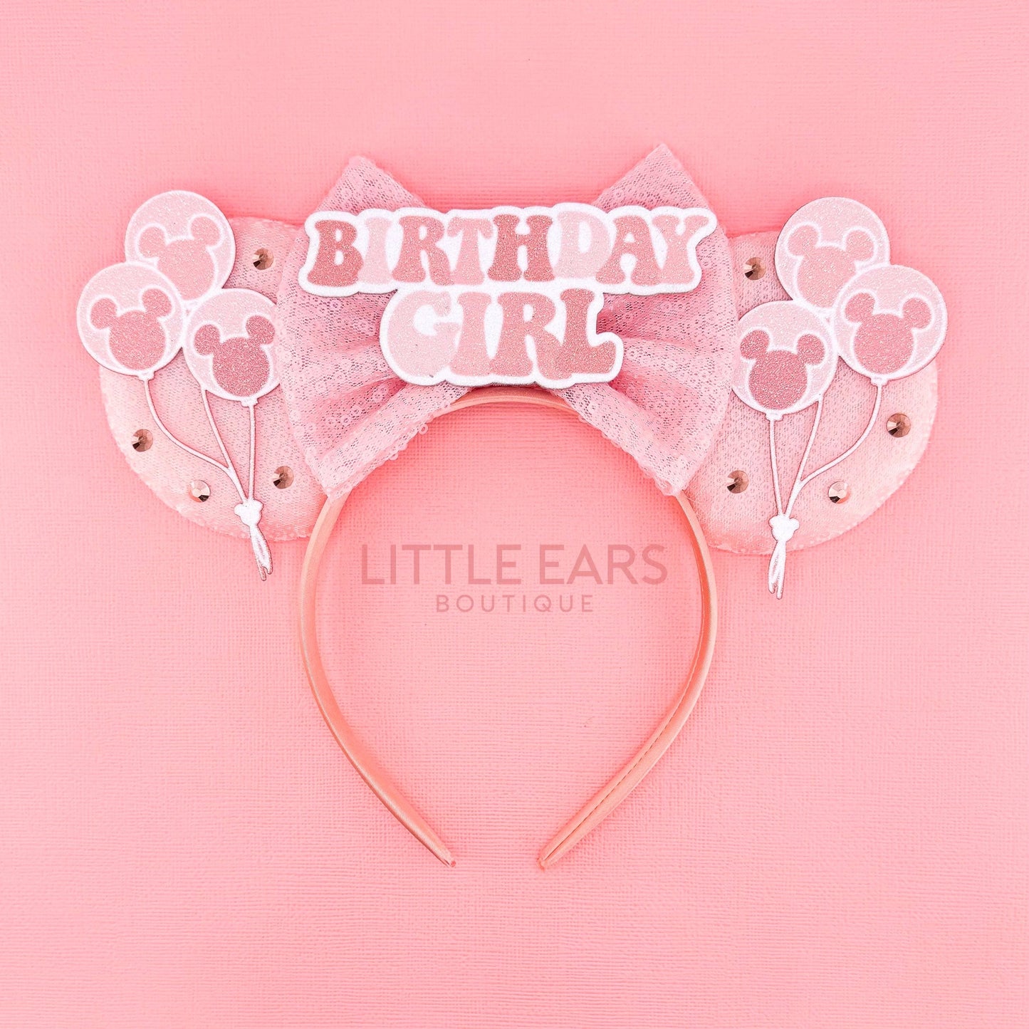 Rose Gold Birthday Mickey Ears