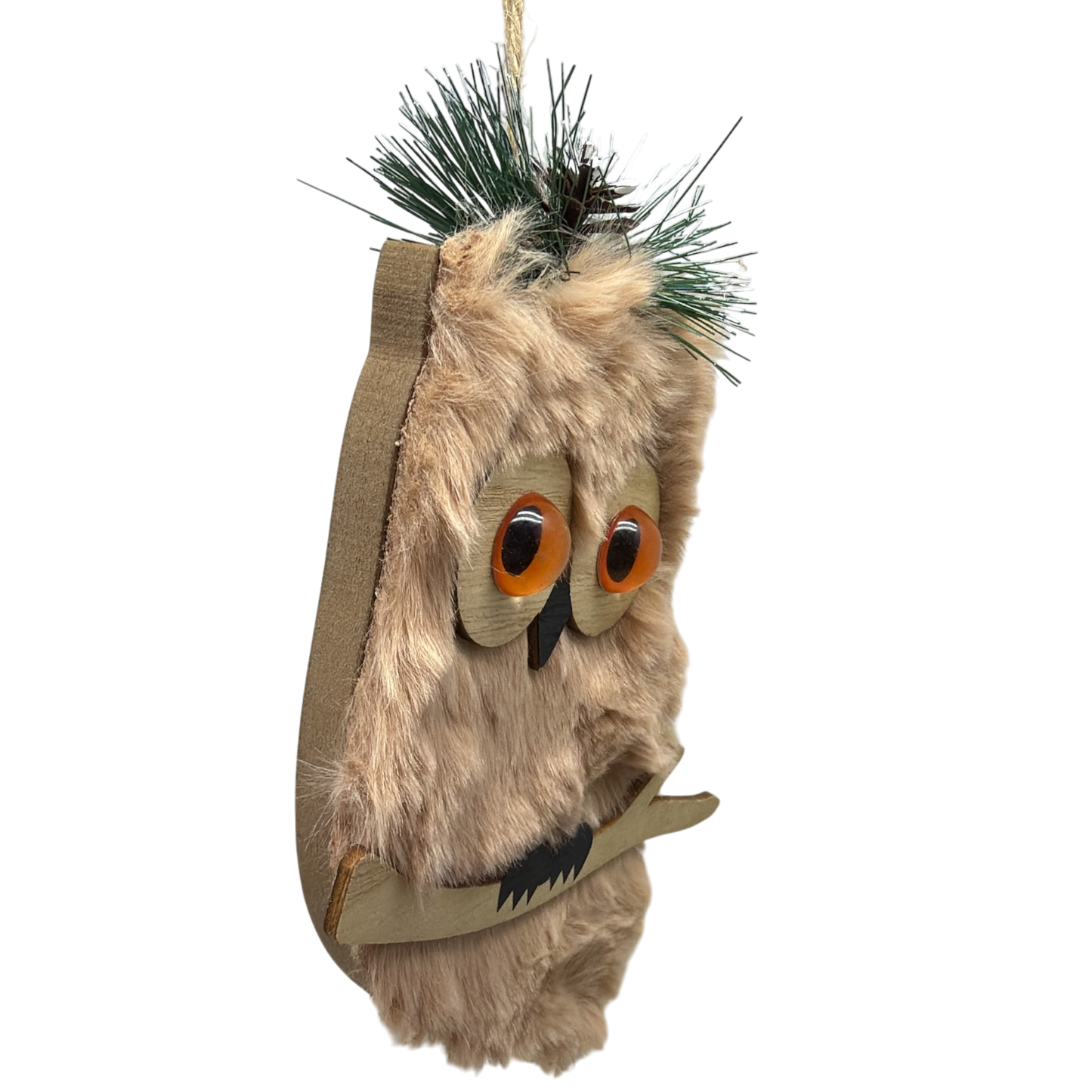 Brown Holiday Owl Ornament