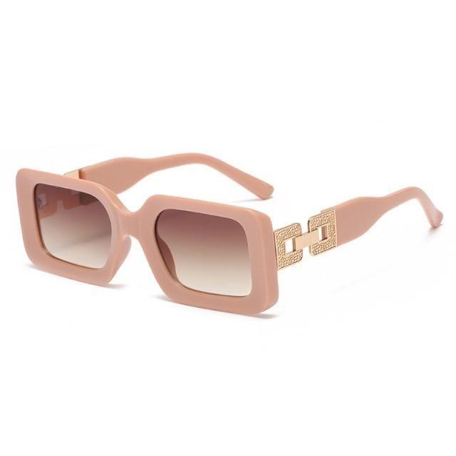 Small Size Rectangle Shape Sunglasses For Women & Men New Retro Style Square Branded Design New Fashionable Hip Hop Sun Glasses For Female