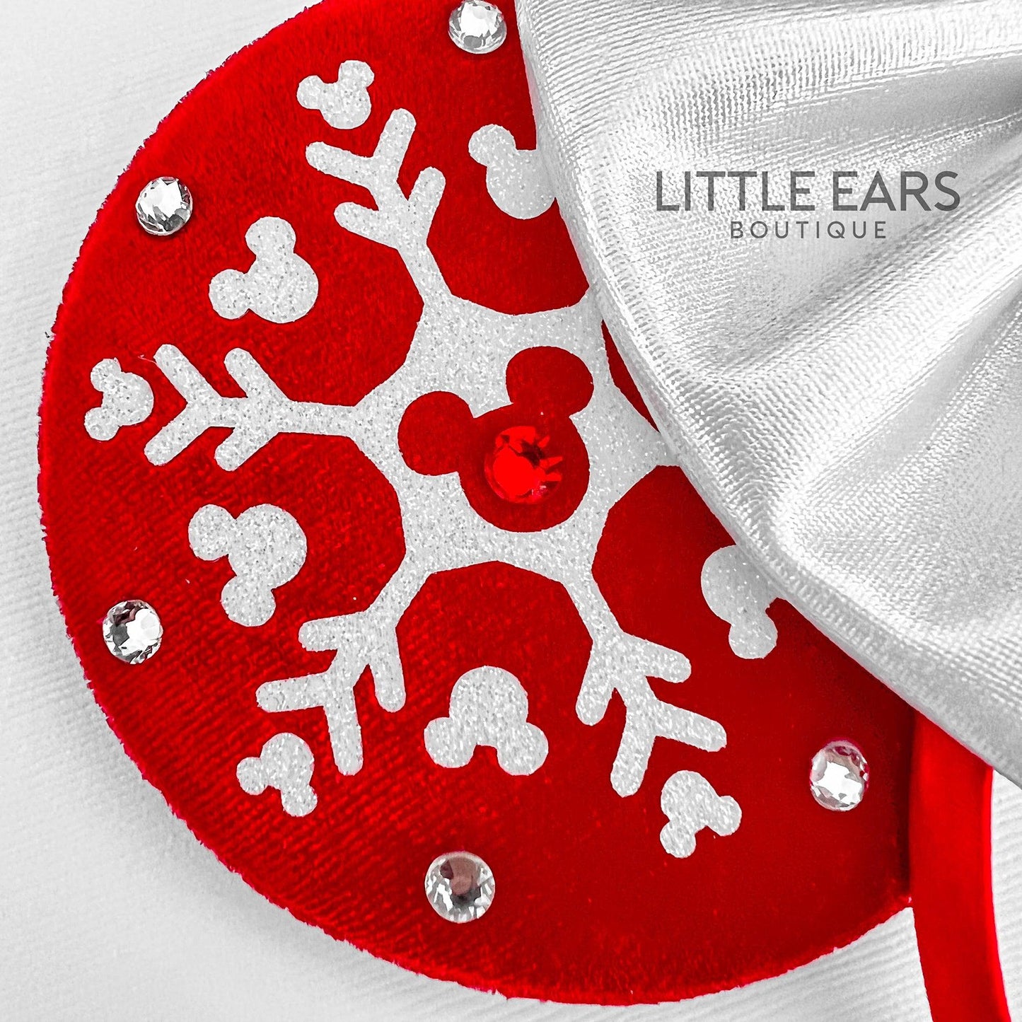 Snow Velvet Christmas Mickey Ears