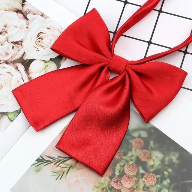 Stylish Colorful Women‘s Shirts Bowtie Ladies Girl School Wedding Party Bowtie For Women Adjustable Pre-tied Solid Color Handmade Bowties for Women
