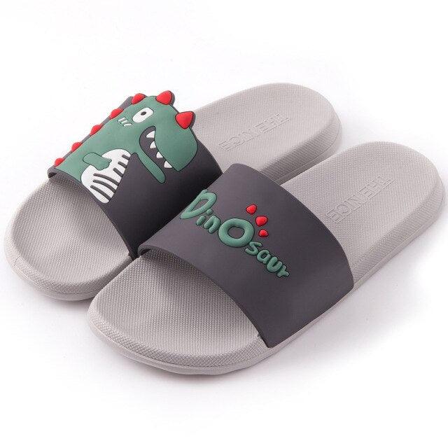 Summer Women Floor Flat Shoes Lovely Indoor Flip Flops Female Non-Slip Bathroom Home Slippers Women Cartoon Comfort Slip-On Sandal Shower Water Shoe