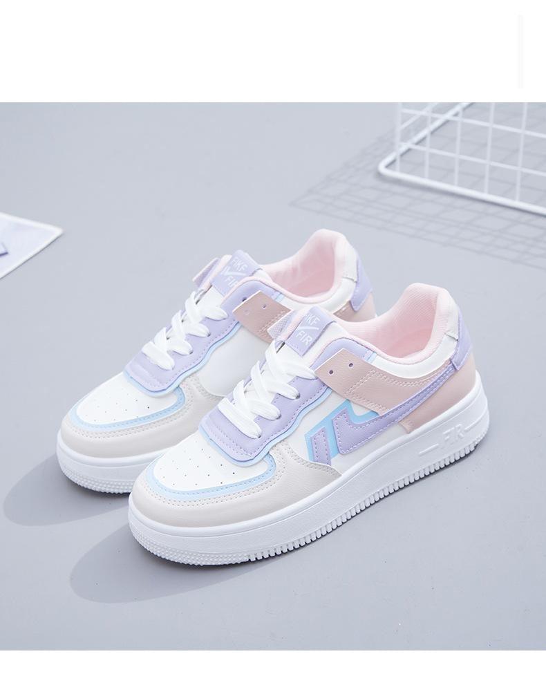 Summer Womens Stylish Sneakers White Tennis Women Slip On Female Row Shoes Platform Flats Casual Lace Up Woman Comfort Walking Shoes White Women Breathable Sneakers