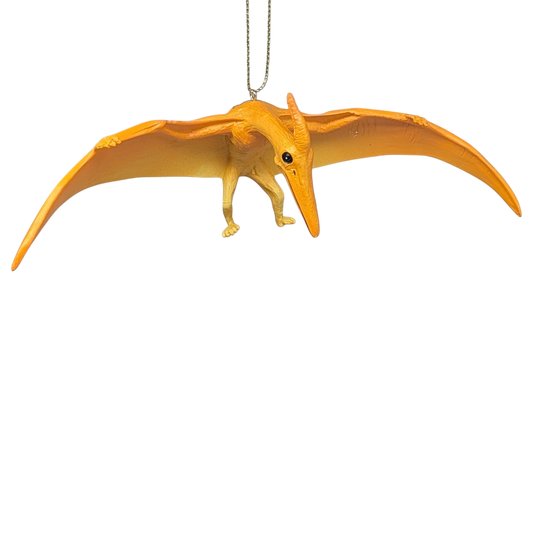 Yellow Pterodactyl Dinosaur Ornament