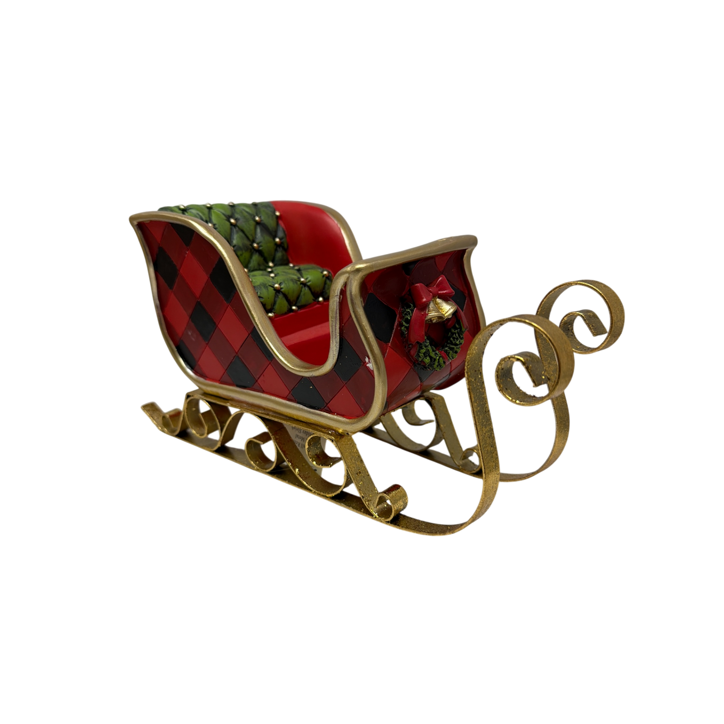 Resin & Metal Holiday Sleigh - Medium