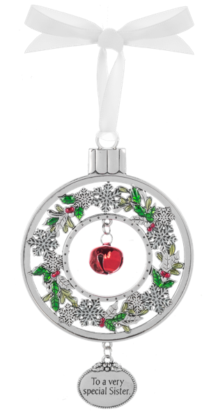 Jingle Bell Ornament - To a very special Sister