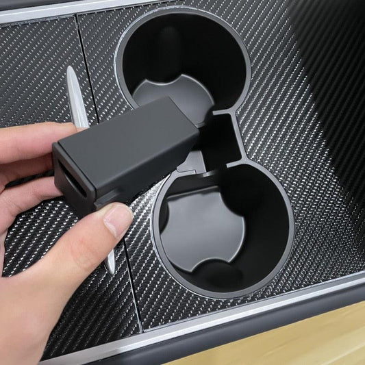 Water Cup Holder For Center Console Organizer Tray Fit Organizer Accessories Center Cup Holder Insert Cup Holder Stabilizer Accessories Water Proof Car Coasters enter Console Wrap Kit Carbon Fiber Console Cover Interior Decoration