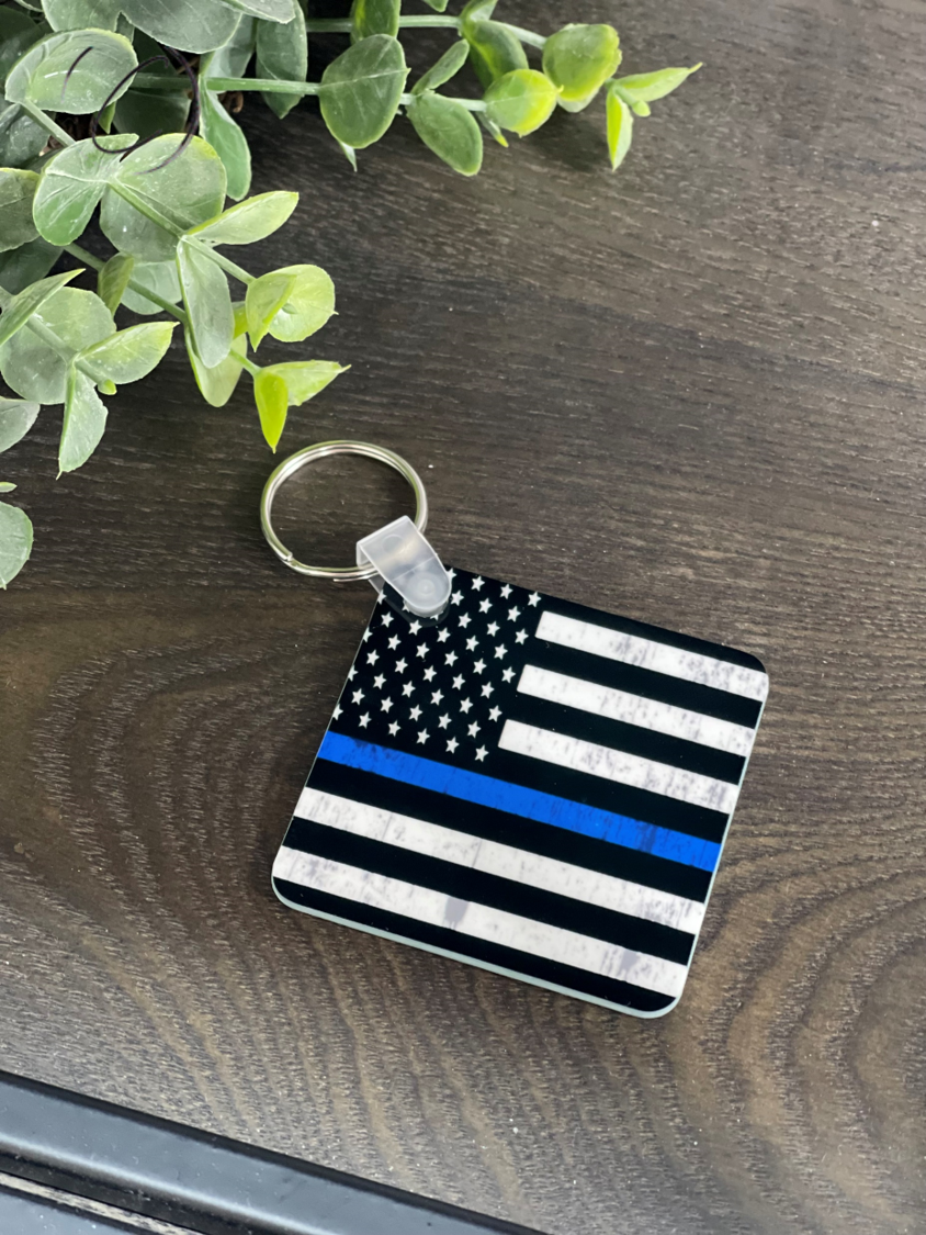 Thin Blue Line Keychain Sweet Sunshine
