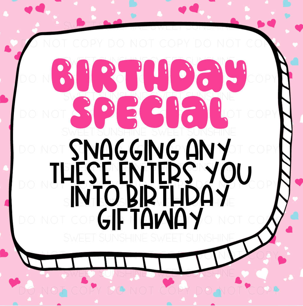 BIRTHDAY SPECIALS